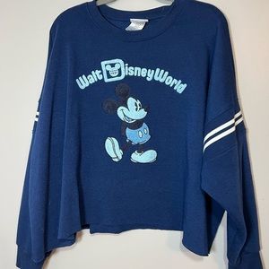 Walt Disney World / Crop style Mickey Sweatshirt / Park Exclusive item / SZ 1X